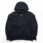 NIKE Oversized Cropped Hoodie FREE Black Phoenix Fleece PO Hoodie Center Swoosh Short Length Wide Silhouette DQ5860-010