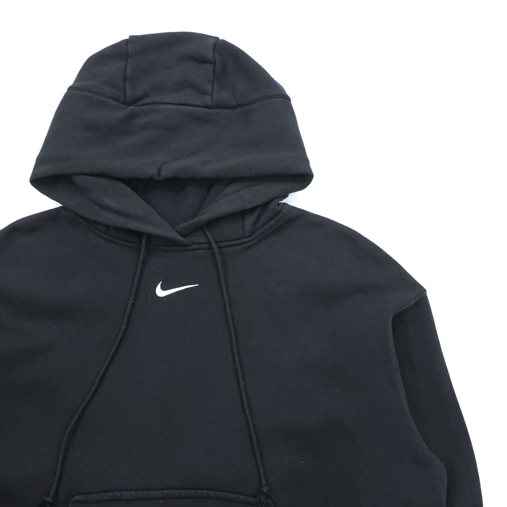 NIKE Oversized Cropped Hoodie FREE Black Phoenix Fleece PO Hoodie Center Swoosh Short Length Wide Silhouette DQ5860-010