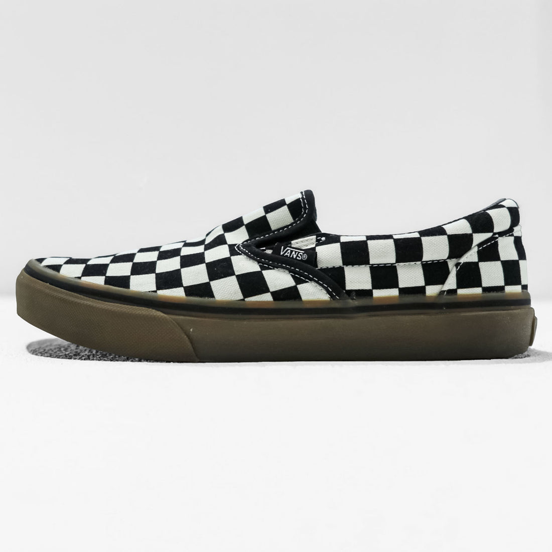 VANS Checkerboard Slip-On Sneakers US8.5 Black, White Gum Sole V98CL
