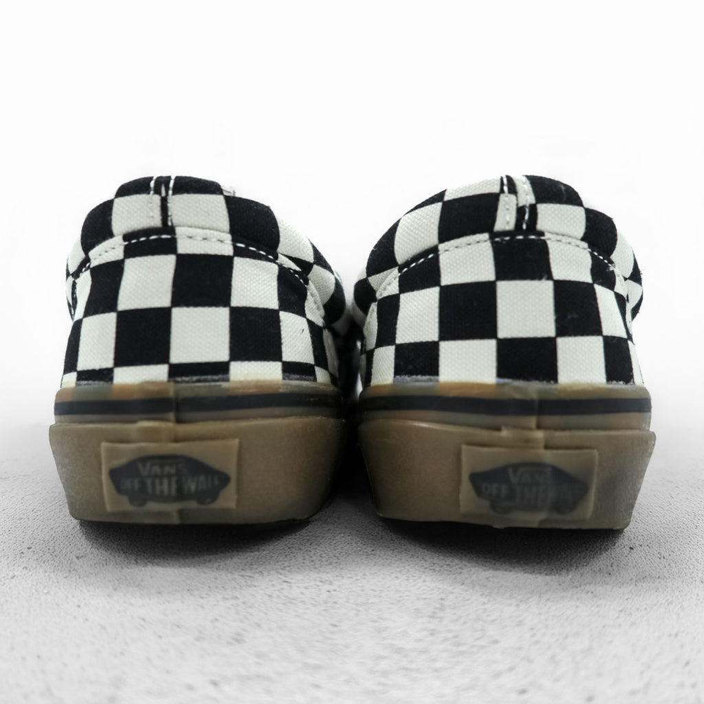 VANS Checkerboard Slip-On Sneakers US8.5 Black, White Gum Sole V98CL