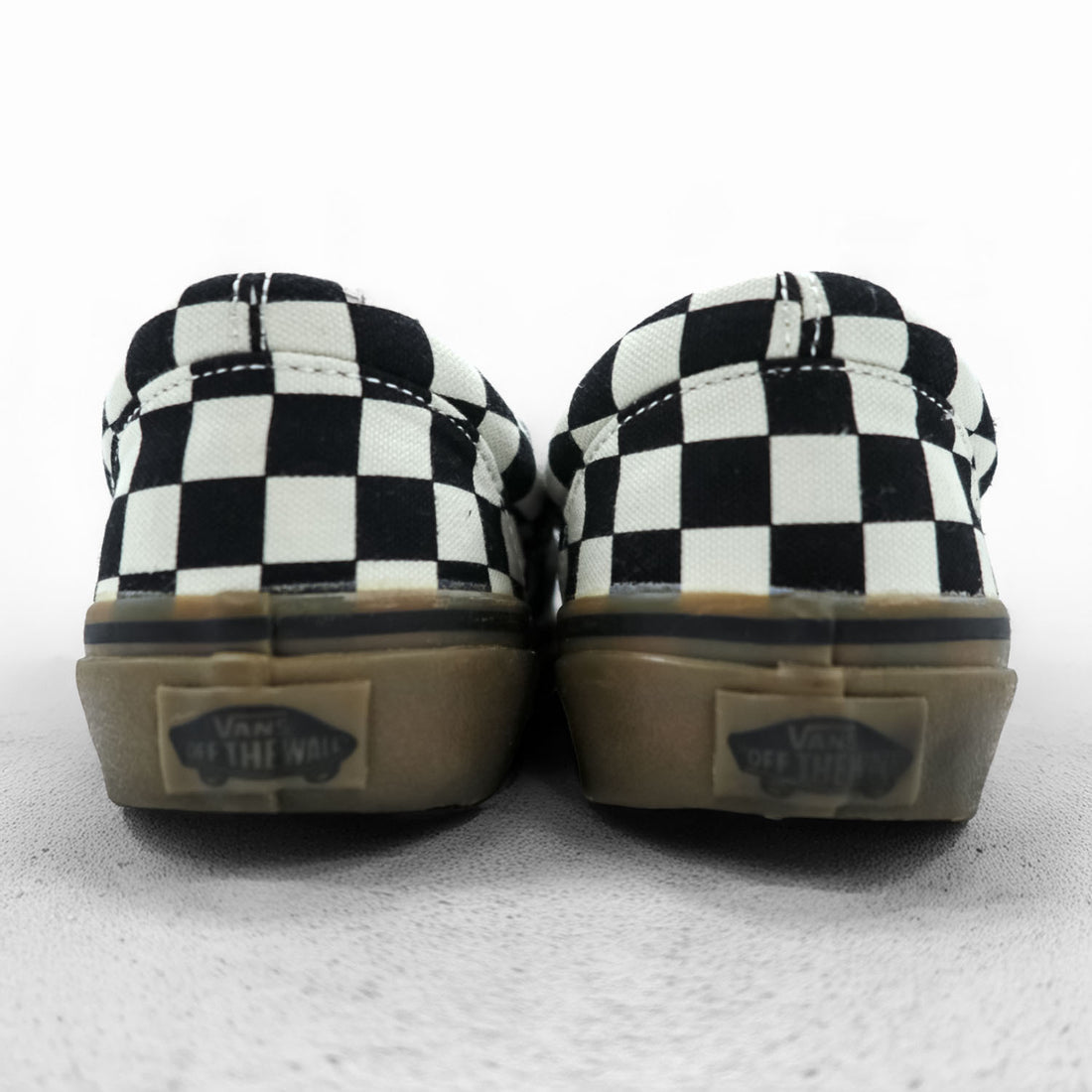 VANS Checkerboard Slip-On Sneakers US8.5 Black, White Gum Sole V98CL