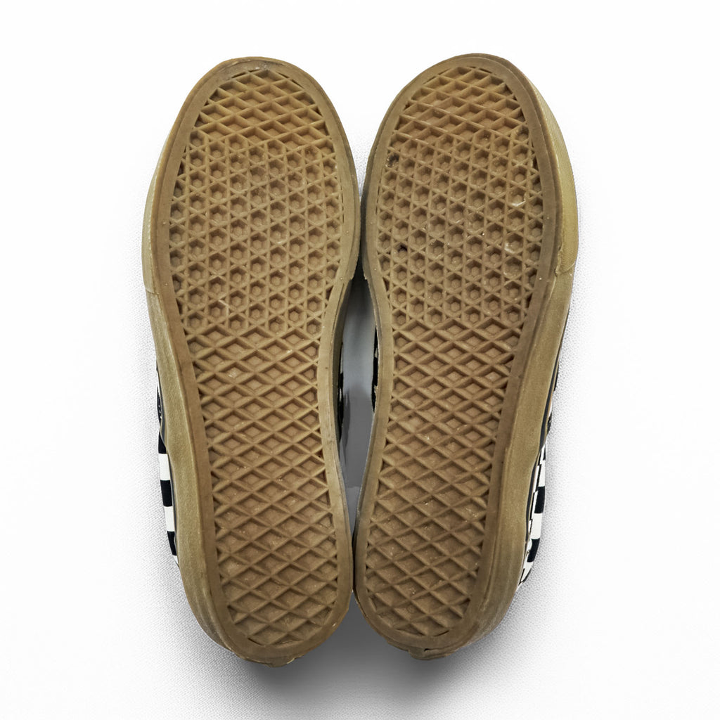 VANS Checkerboard Slip-On Sneakers US8.5 Black, White Gum Sole V98CL