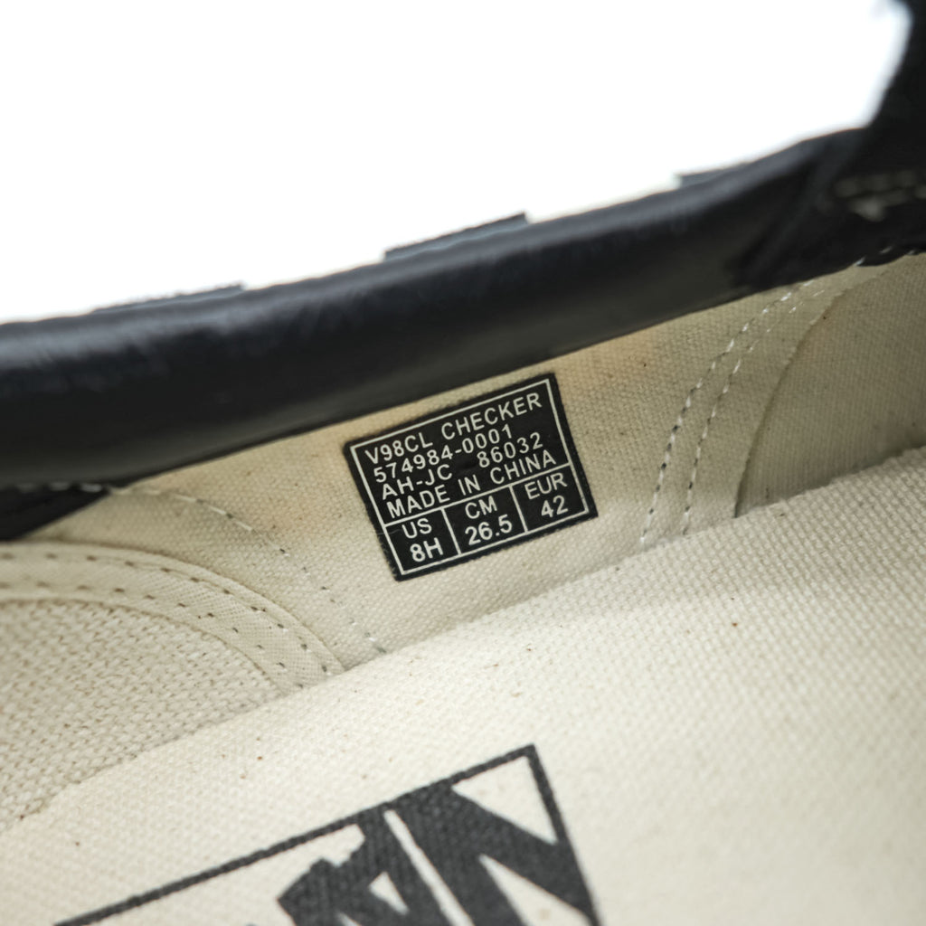 VANS Checkerboard Slip-On Sneakers US8.5 Black, White Gum Sole V98CL
