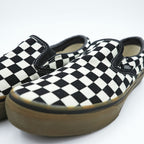 VANS Checkerboard Slip-On Sneakers US8.5 Black, White Gum Sole V98CL