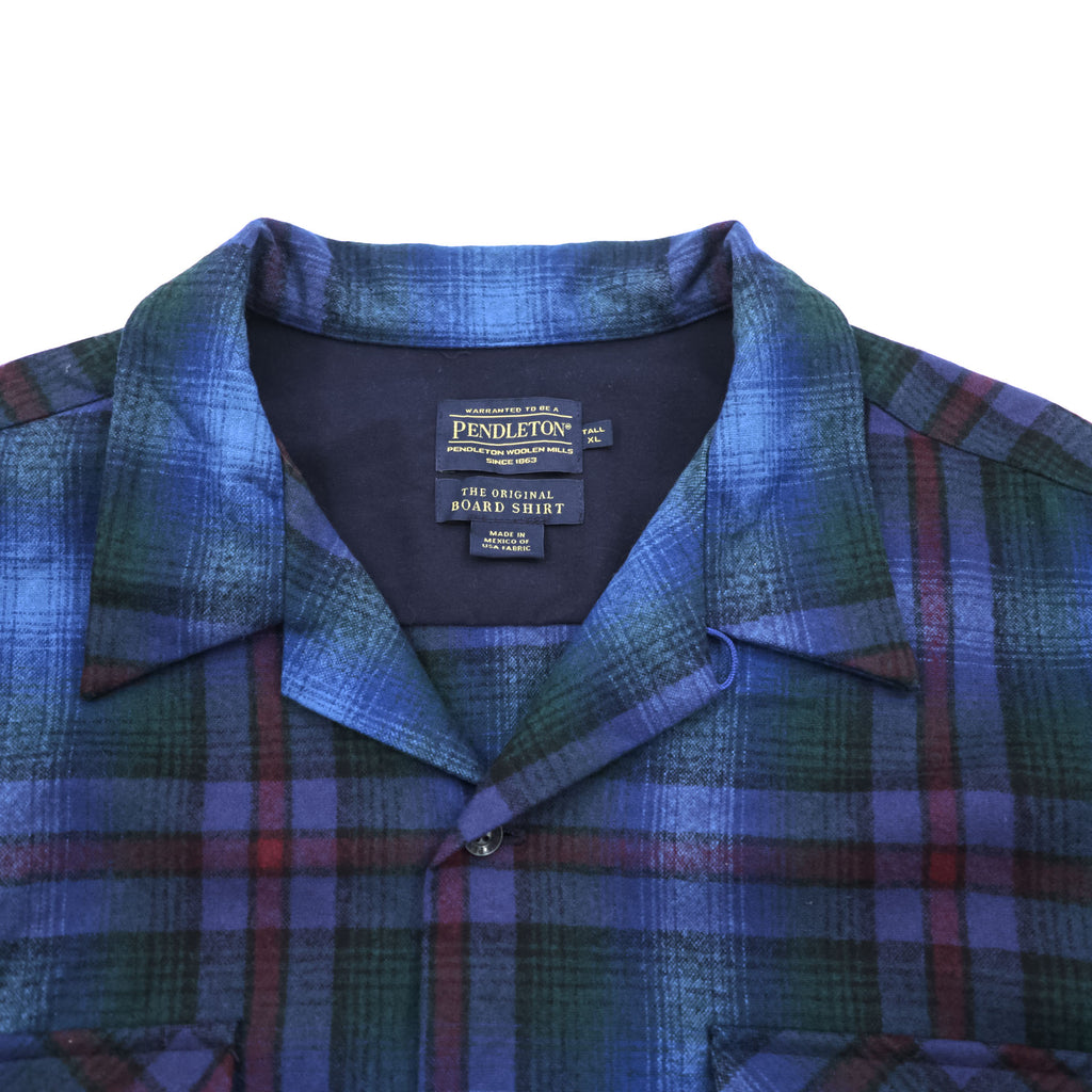 PENDLETON ボードシャツ The Original Board Shirt オープンカラー 長袖シャツ XL ウール チェック オンブレ ループカラー ボックス