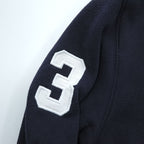 Polo Ralph Lauren 90s Vintage Big Pony Zip Up Hoodie Size XL Navy CUSTOM FIT