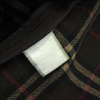 BURBERRY Duffel Coat, Size L, Brown, Melton Wool, Vintage, Checked Lining, Chin Strap
