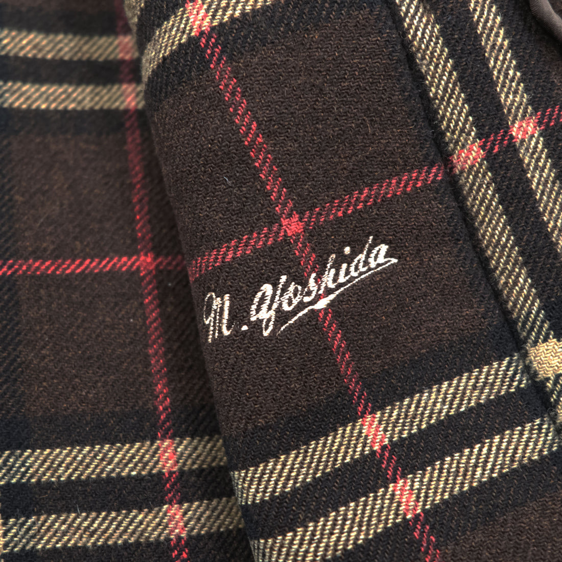 BURBERRY Duffel Coat, Size L, Brown, Melton Wool, Vintage, Checked Lining, Chin Strap