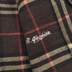 BURBERRY Duffel Coat, Size L, Brown, Melton Wool, Vintage, Checked Lining, Chin Strap