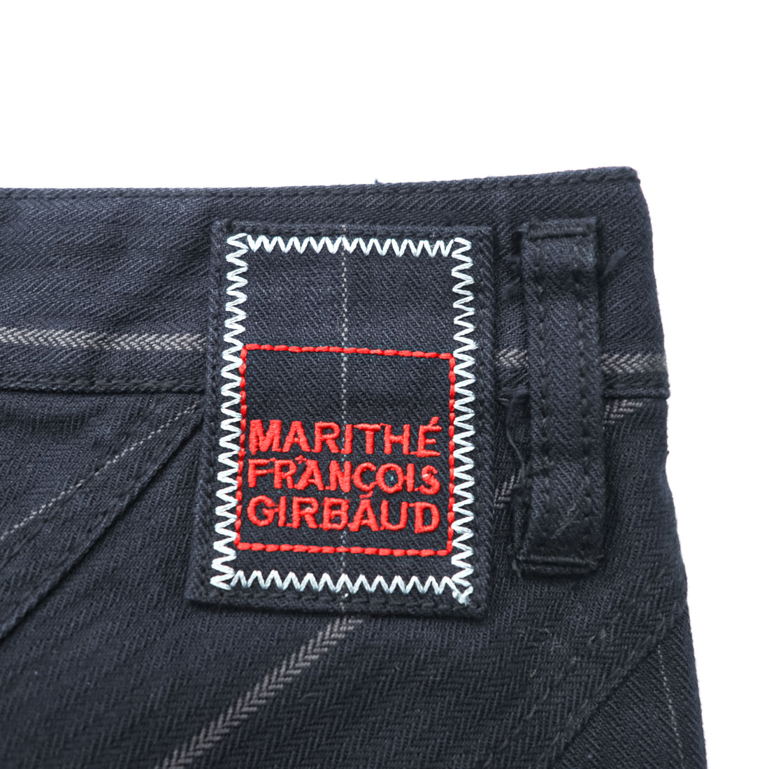 MARITHE + FRANCOIS GIRBAUD 90s Vintage Long Skirt, Size L, Black, Vintage Finish, Embroidery, Double Zip, Flare, Mermaid Style, Color Blocking