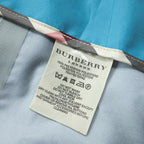 BURBERRY Mountain Parka Shell Rain Jacket, Size S, Blue, Waterproof, Detachable Hoodie, Drawcord, Checked Panel