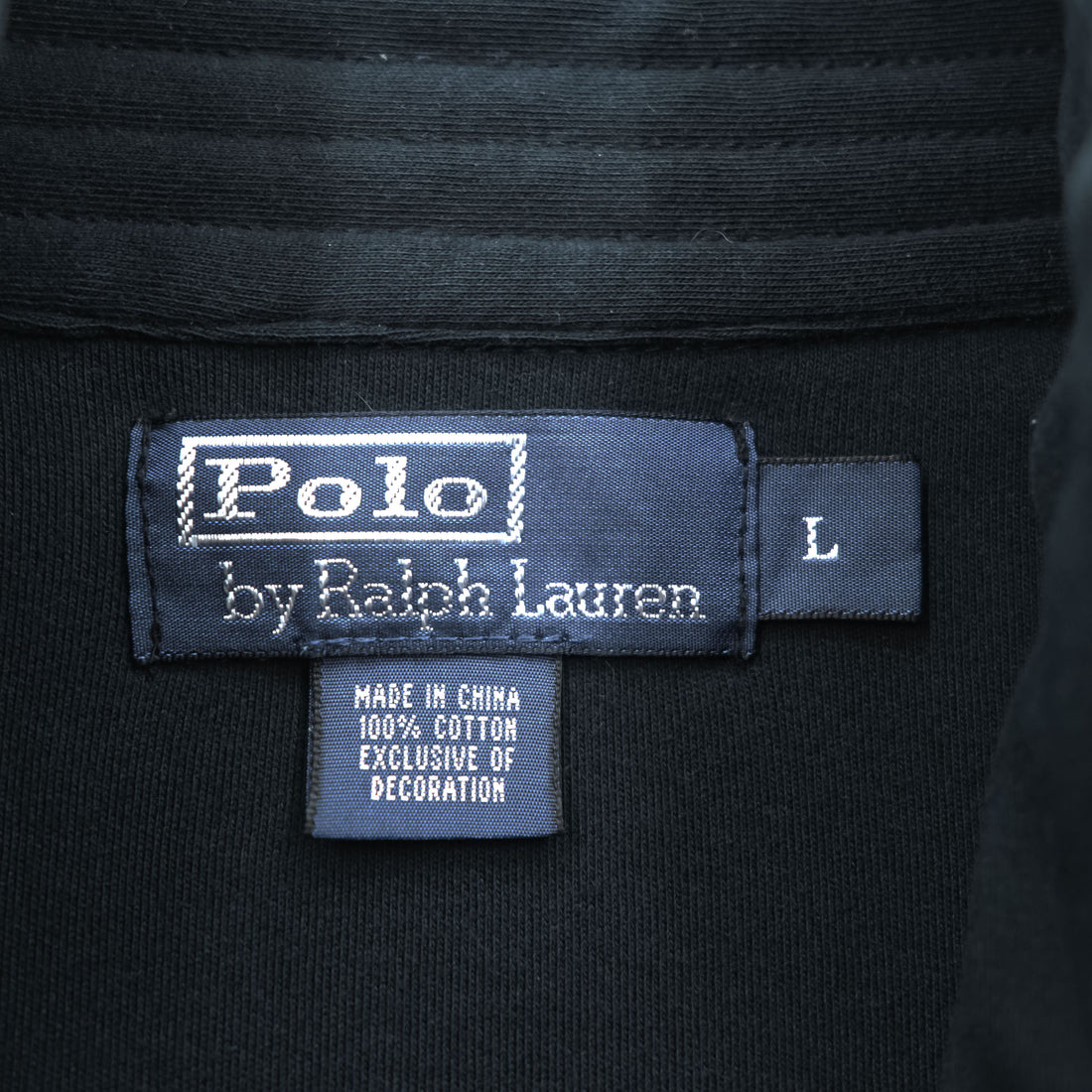 Polo Ralph Lauren 90年代 ダブルジップ スウェット トラックジャケット L ブラック ビッグポニー JAPAN ジャージ