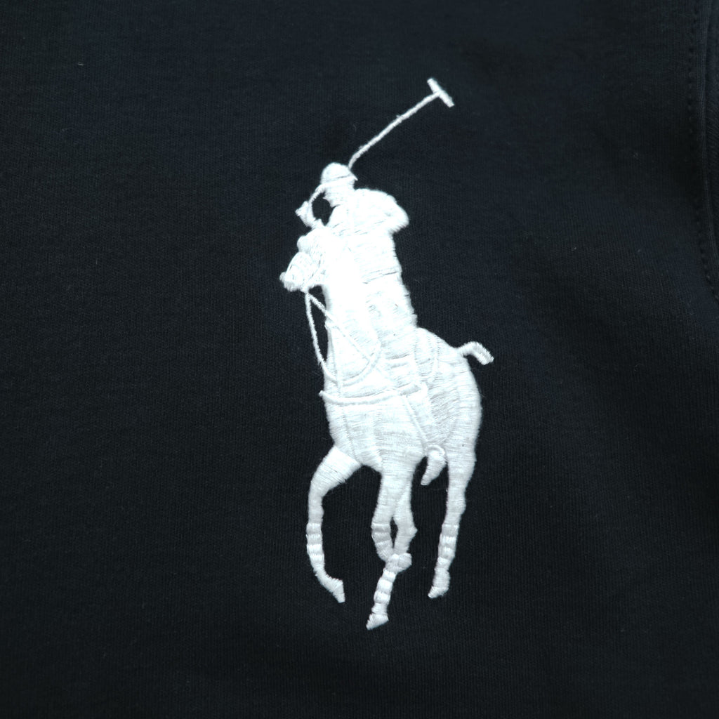 Polo Ralph Lauren 90年代 ダブルジップ スウェット トラックジャケット L ブラック ビッグポニー JAPAN ジャージ