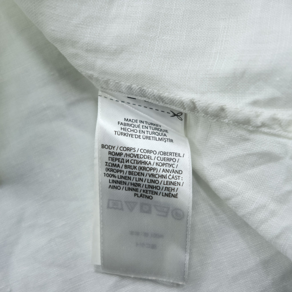 Polo Ralph Lauren リネン 長袖シャツ XL ホワイト 麻100% ボタンダウン SLIM FIT スモールポニー ロゴ 刺繍