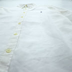 Polo Ralph Lauren リネン 長袖シャツ XL ホワイト 麻100% ボタンダウン SLIM FIT スモールポニー ロゴ 刺繍