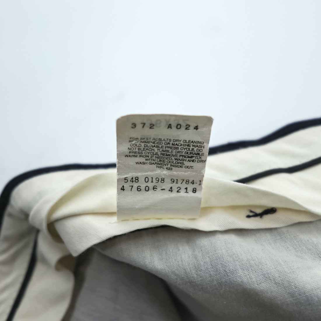 Vintage Levi Strauss Action Choice Pleated Dress Pants Navy 36x32 USA Made Dacron Polyester Rayon