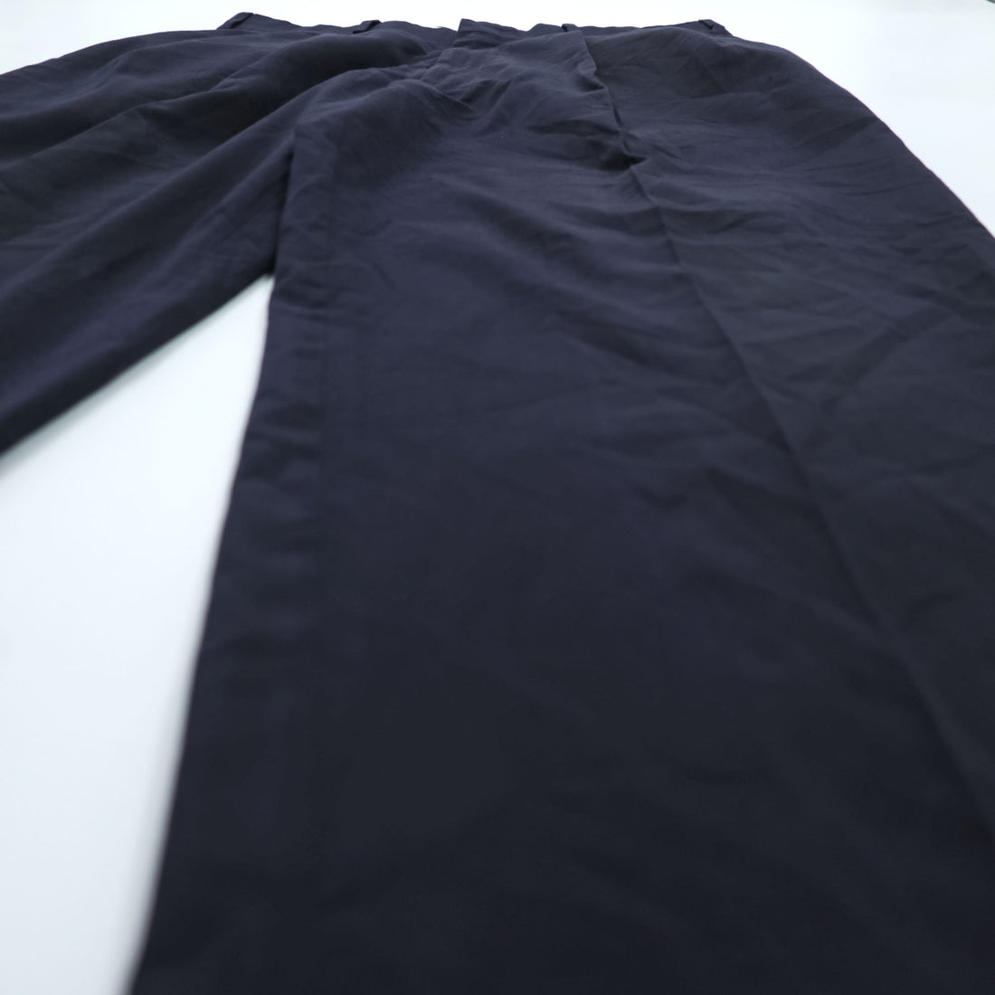 Vintage Levi Strauss Action Choice Pleated Dress Pants Navy 36x32 USA Made Dacron Polyester Rayon