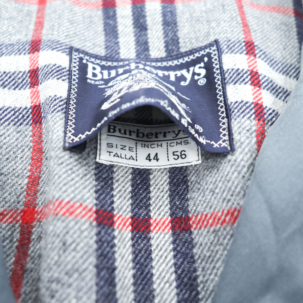 BURBERRY 90年代 スペイン製 ヴィンテージ スウィングトップ ハリントンジャケット L グレー 裏地ノバチェック