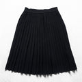 YVES SAINT LAURENT 90s Vintage Made in Japan Pleated Knit Skirt M Black