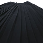 YVES SAINT LAURENT 90s Vintage Made in Japan Pleated Knit Skirt M Black