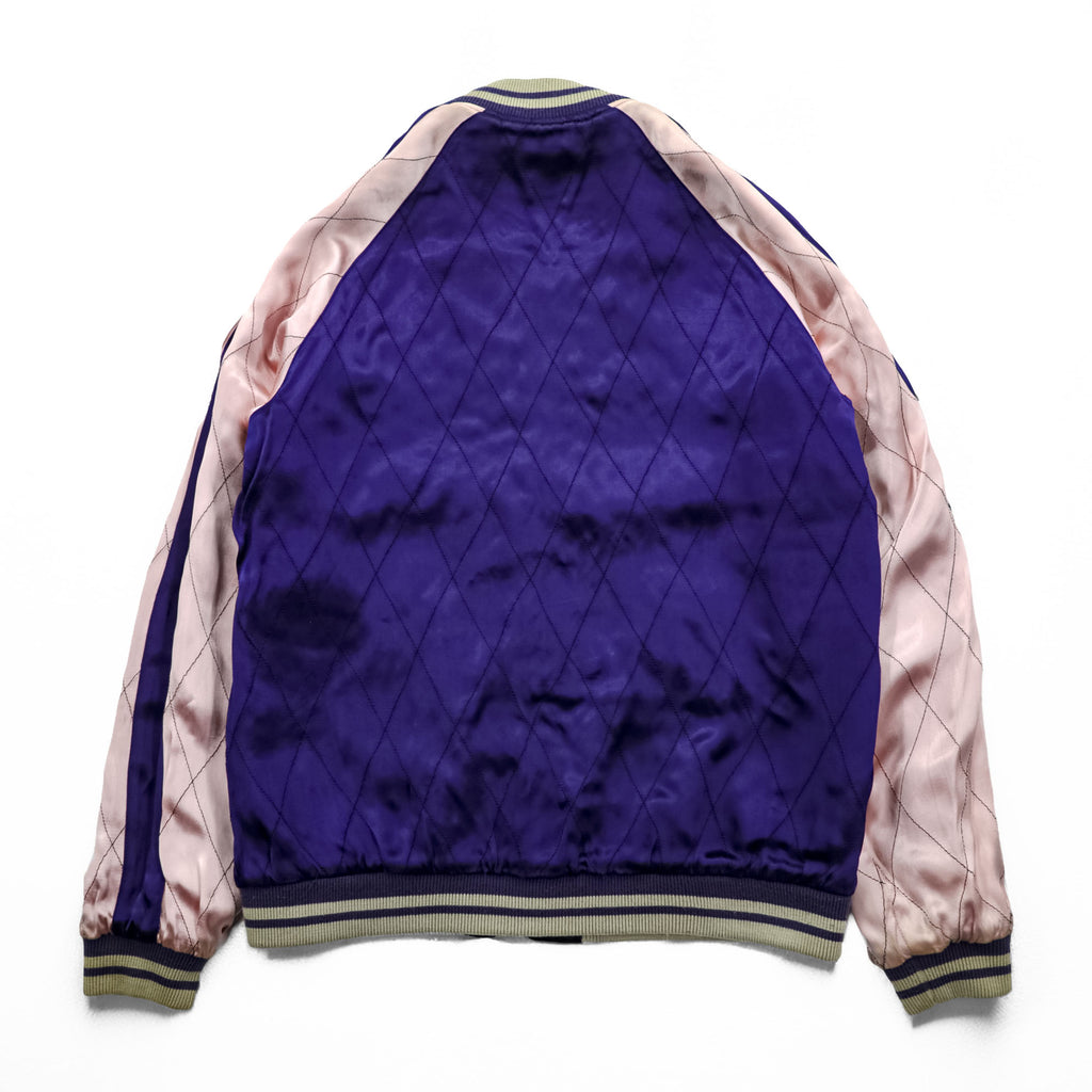 IOLANI Reversible Sukajan Japanese Souvenir Jacket, Size L, Embroidered, Japan, Cherry Blossom Design