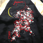 IOLANI Reversible Sukajan Japanese Souvenir Jacket, Size L, Embroidered, Japan, Cherry Blossom Design