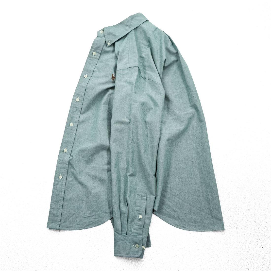 Ralph Lauren 90s Classic Fit Oxford Button Down Shirt Mint Green Pony Logo Cotton Men 14.5 32/33