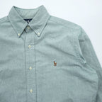 Ralph Lauren 90s Classic Fit Oxford Button Down Shirt Mint Green Pony Logo Cotton Men 14.5 32/33