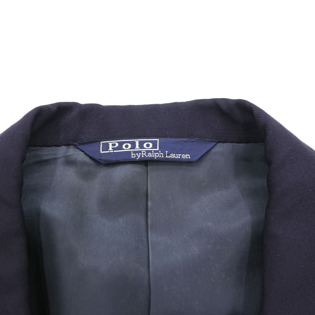 Polo Ralph Lauren 90年代 ヴィンテージ ピークドラペル ダブルブレスト ジャケット ブレザー M ネイビー ギャバジン 金ボタン 紺ブレ テーラード 日本製
