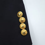 Polo Ralph Lauren 90年代 ヴィンテージ ピークドラペル ダブルブレスト ジャケット ブレザー M ネイビー ギャバジン 金ボタン 紺ブレ テーラード 日本製