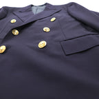 Polo Ralph Lauren 90年代 ヴィンテージ ピークドラペル ダブルブレスト ジャケット ブレザー M ネイビー ギャバジン 金ボタン 紺ブレ テーラード 日本製