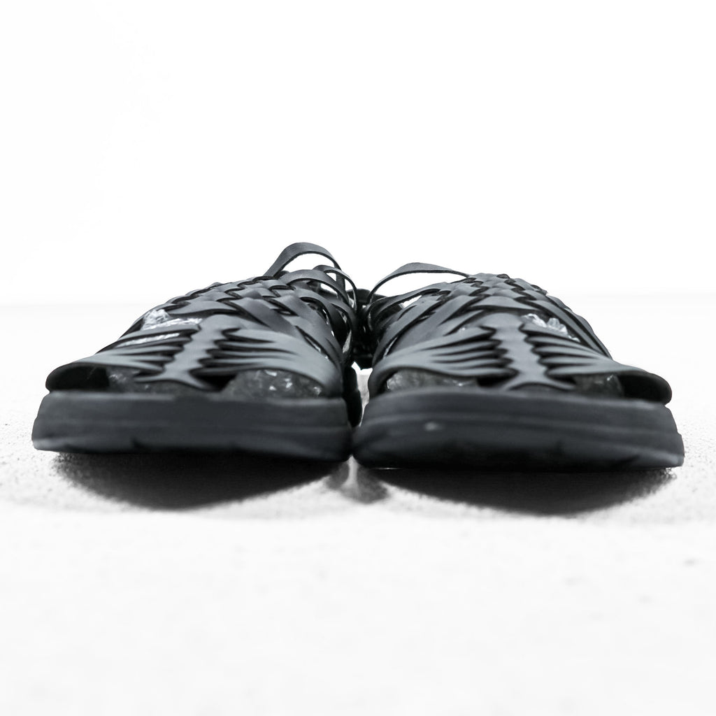 MALIBU Gurkha Sandals US9 Black CANYON VEGAN LEATHER