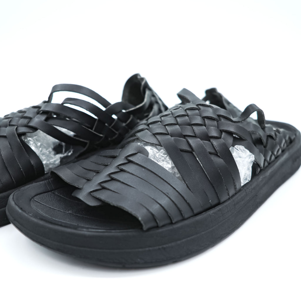 MALIBU Gurkha Sandals US9 Black CANYON VEGAN LEATHER