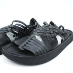 MALIBU Gurkha Sandals US9 Black CANYON VEGAN LEATHER