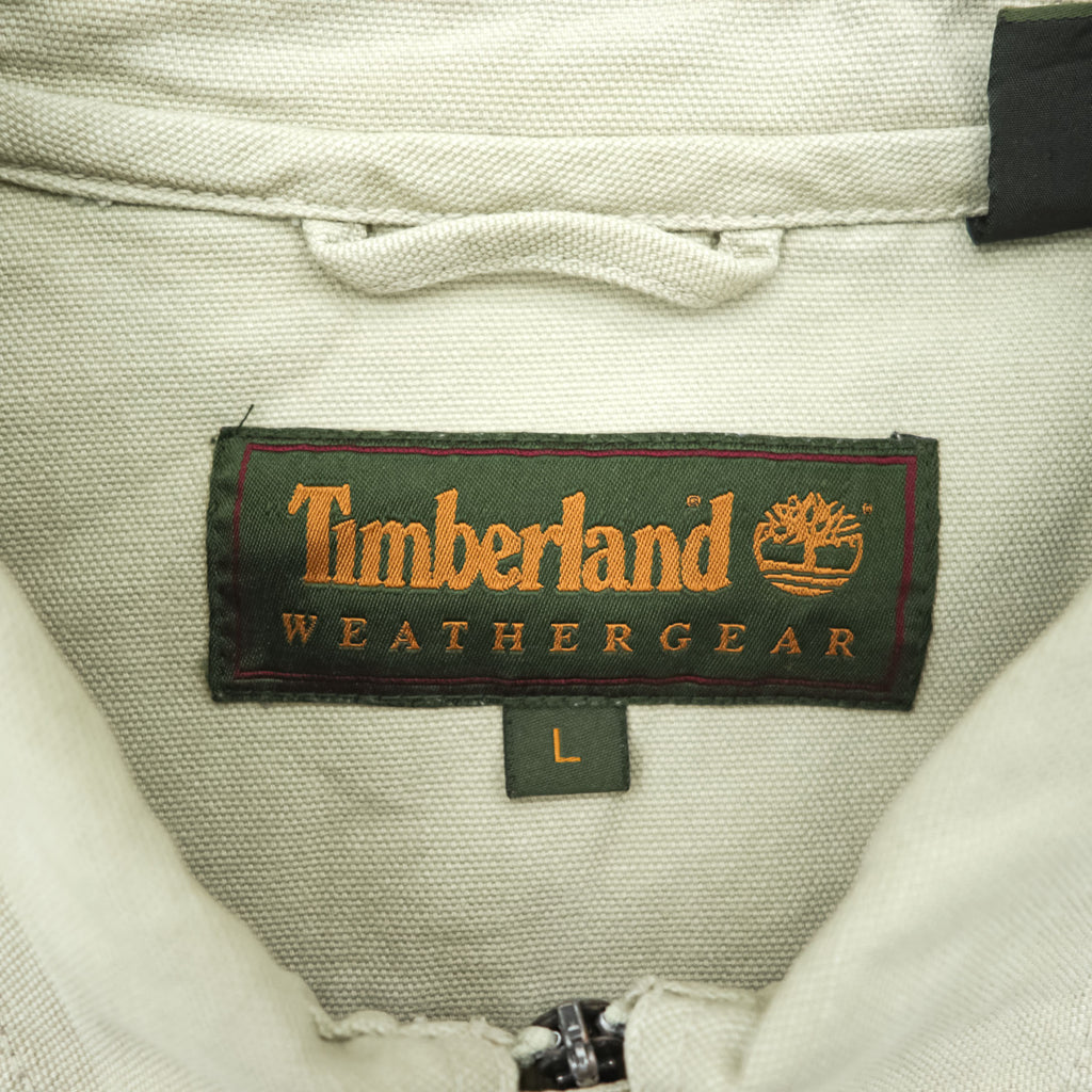 Timberland Vintage 00s Duck Chore Coat Hunting Jacket L Beige WEATHER GEAR 5270