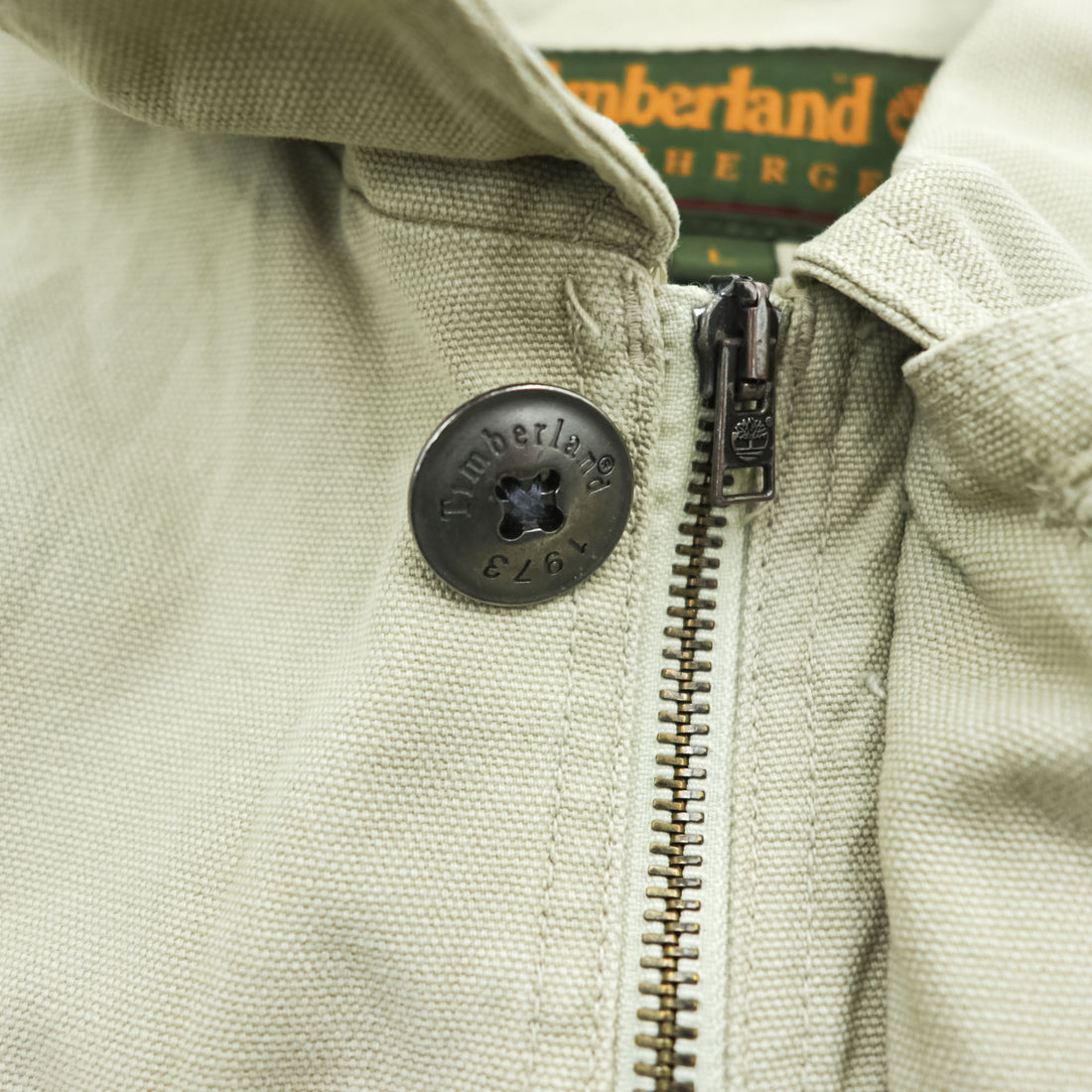 Timberland Vintage 00s Duck Chore Coat Hunting Jacket L Beige WEATHER GEAR 5270