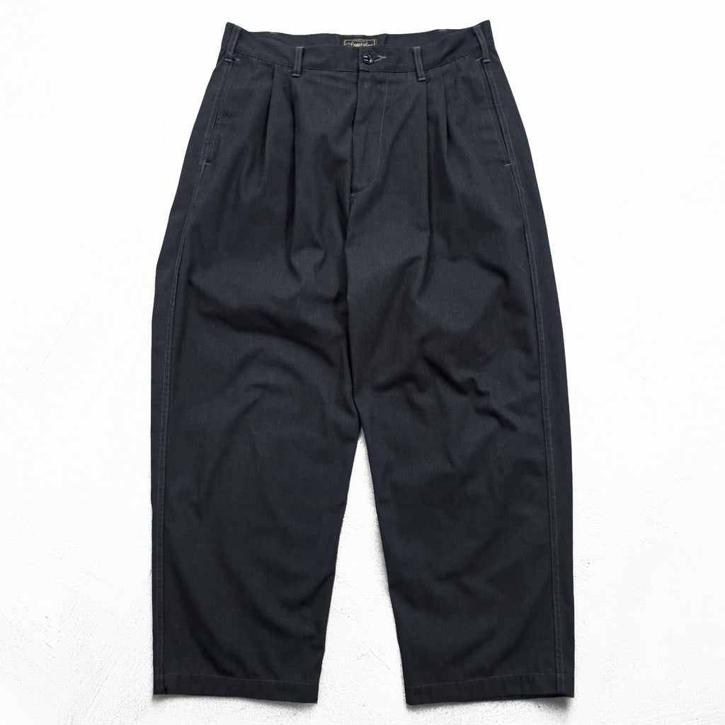 SUGAR CANE Made in Japan Wide 2-Tuck Pleated Work Chino Pants Gray M TALON Zip SC42210 FICTION ROMANCE