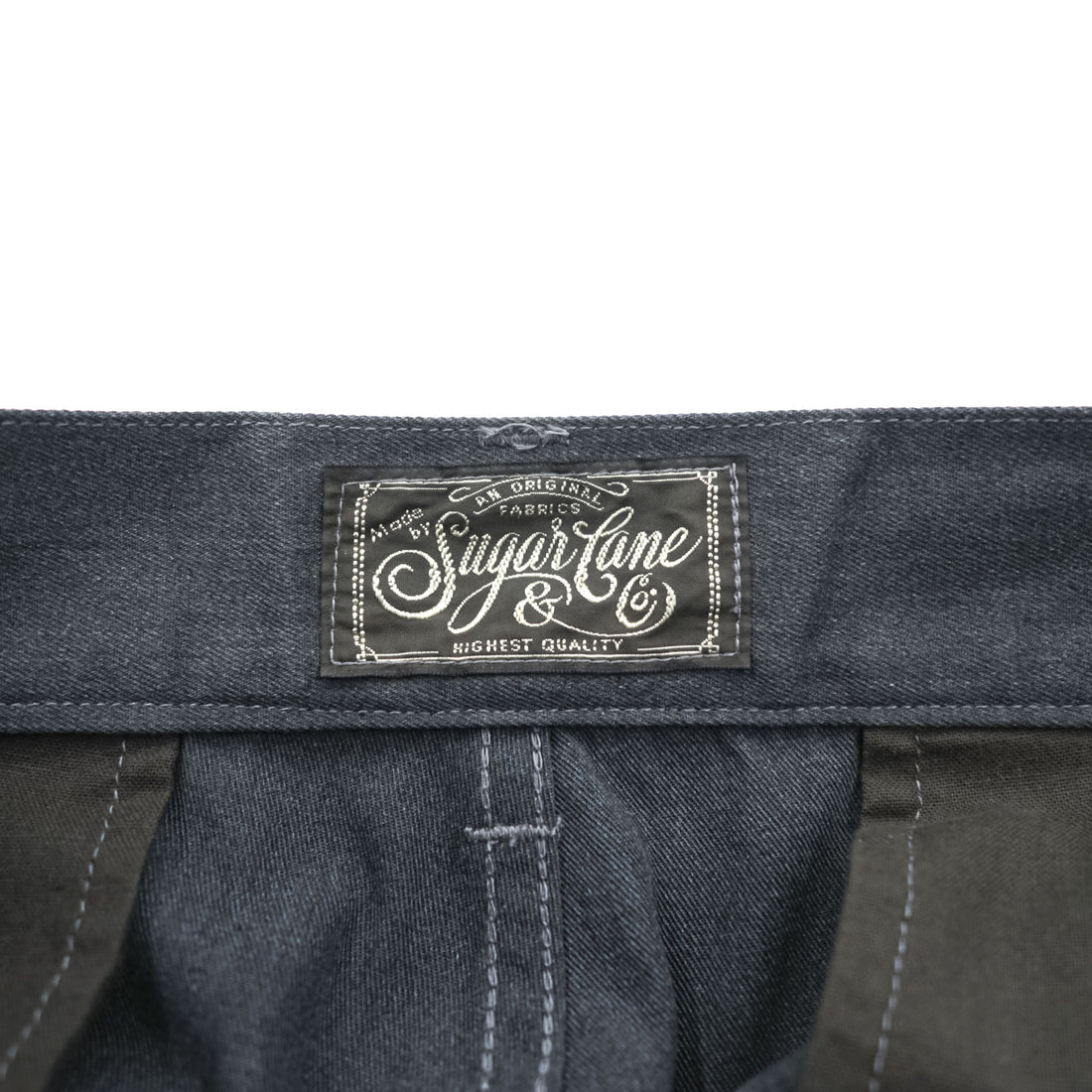 SUGAR CANE Made in Japan Wide 2-Tuck Pleated Work Chino Pants Gray M TALON Zip SC42210 FICTION ROMANCE