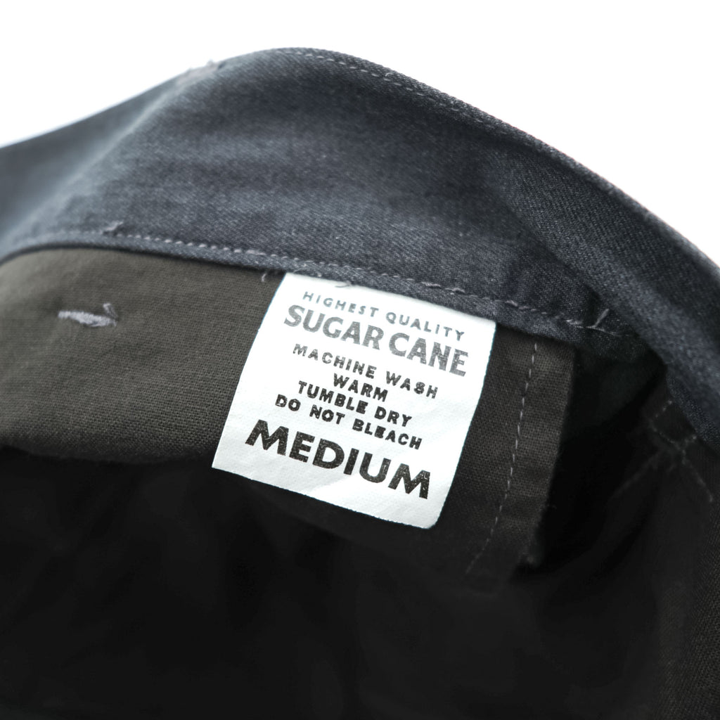 SUGAR CANE Made in Japan Wide 2-Tuck Pleated Work Chino Pants Gray M TALON Zip SC42210 FICTION ROMANCE