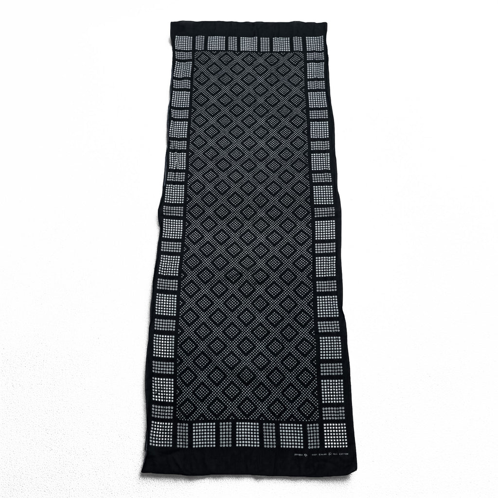 RRL ( Ralph Lauren ) ストール Double RL GEOMETRIC DOT STOLE 大判 スカーフ バンダナ 総柄 ドット 幾何学 ブラック インド製