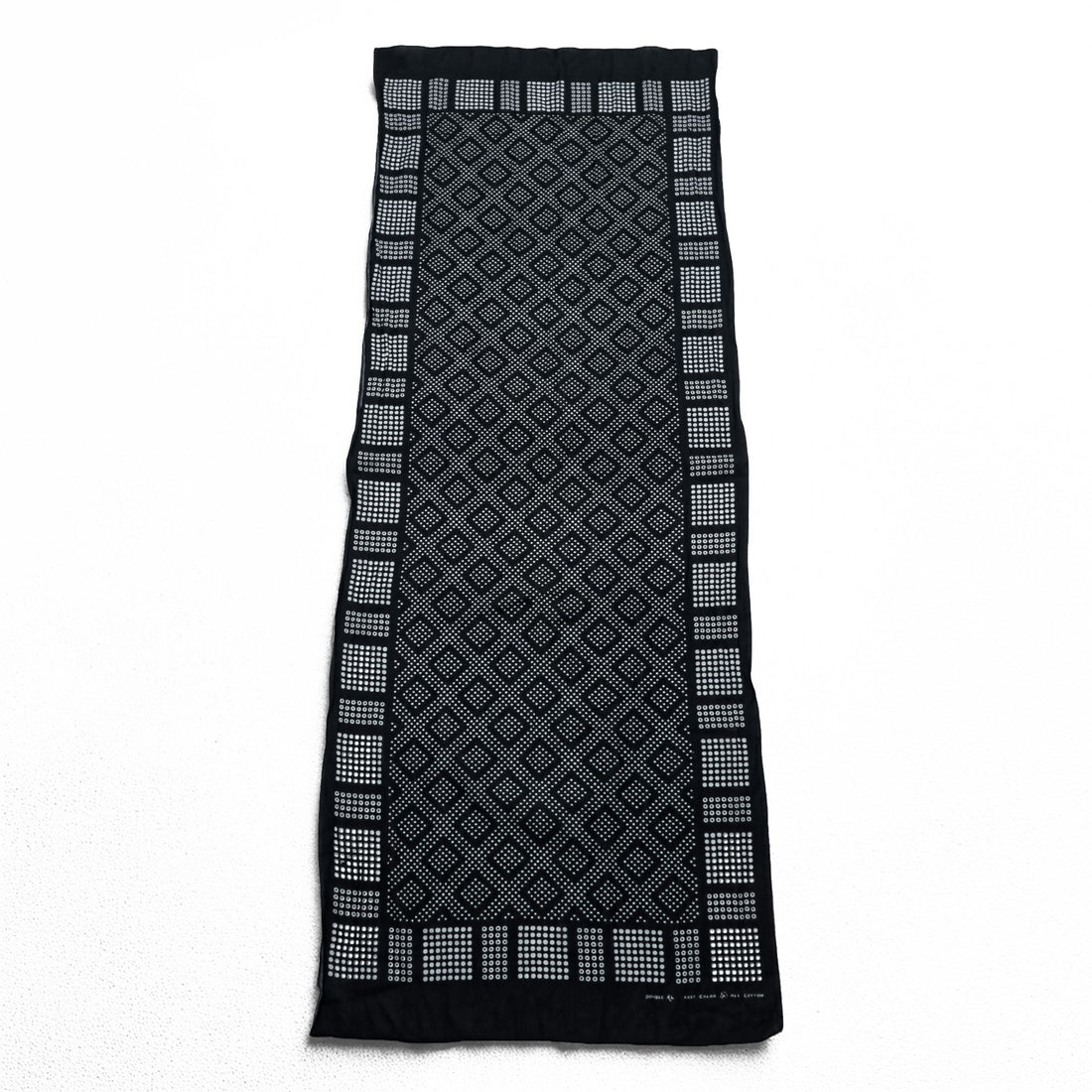 RRL ( Ralph Lauren ) ストール Double RL GEOMETRIC DOT STOLE 大判 スカーフ バンダナ 総柄 ドット 幾何学 ブラック インド製
