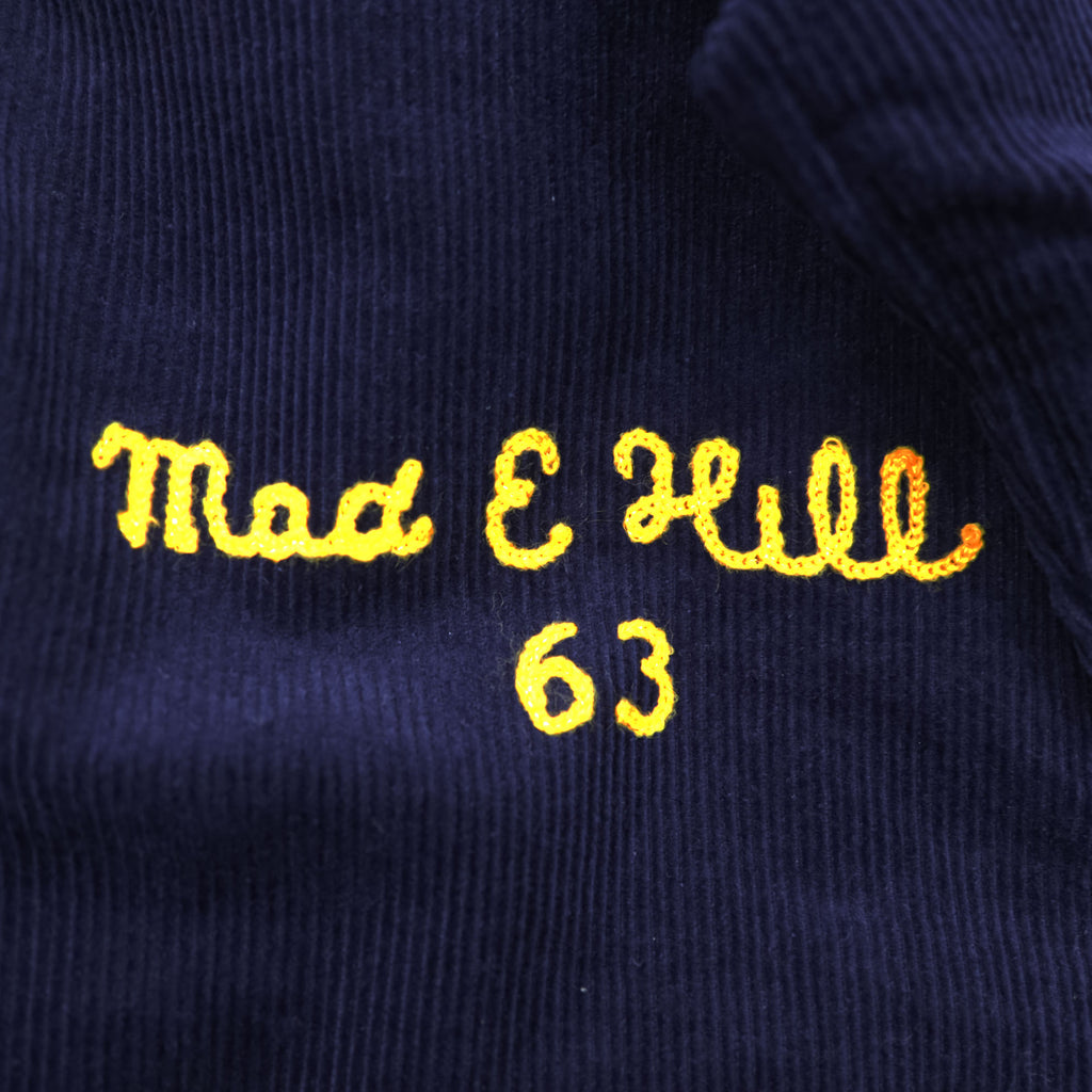 FFA Corduroy Jacket Navy Zip Work Jacket Indiana Colombia Chain Stitch