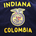 FFA Corduroy Jacket Navy Zip Work Jacket Indiana Colombia Chain Stitch