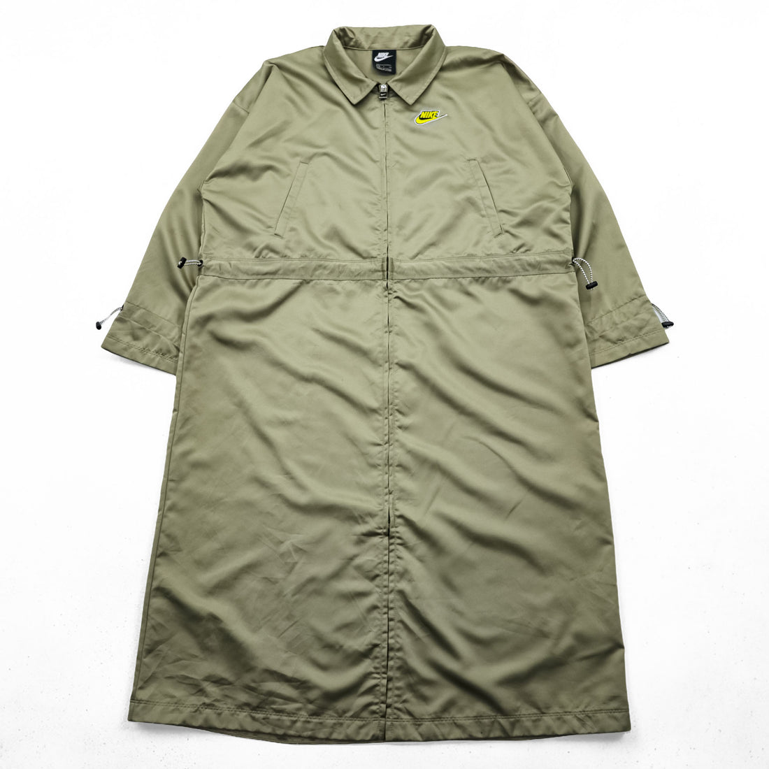NIKE サテン ロングコート ウエスト ドローコード 風車  Icon Clash Satin Long Jacket CU5974-342
