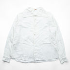 KAPITAL Japan Made Hi-neck Gauze Long-Sleeve Shirt, Size L, White