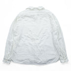 KAPITAL Japan Made Hi-neck Gauze Long-Sleeve Shirt, Size L, White