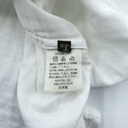 KAPITAL Japan Made Hi-neck Gauze Long-Sleeve Shirt, Size L, White
