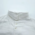 KAPITAL Japan Made Hi-neck Gauze Long-Sleeve Shirt, Size L, White