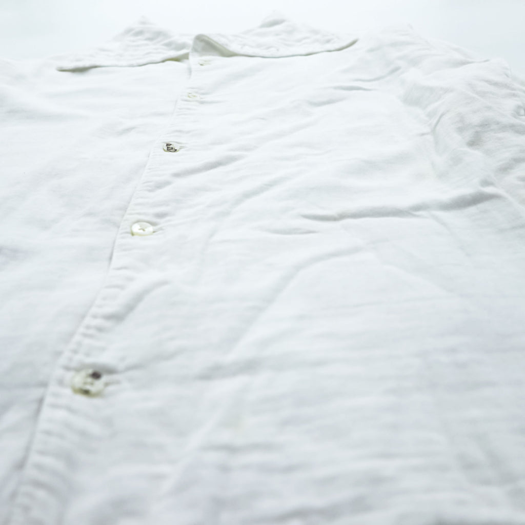 KAPITAL Japan Made Hi-neck Gauze Long-Sleeve Shirt, Size L, White
