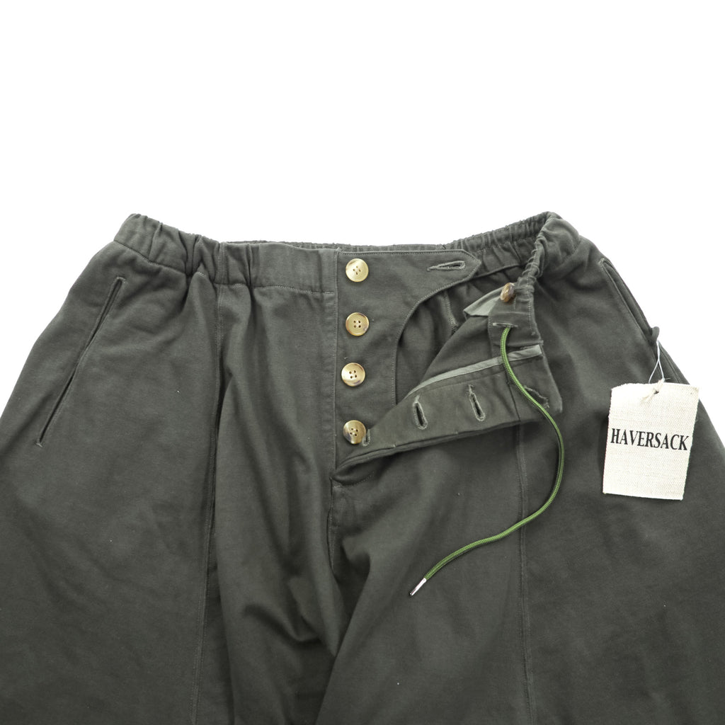 HAVERSACK Japan Made Asymmetrical Balloon Sarouel Pants S Khaki Unused 861620